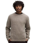 Wool-Blend Ribbed Sweater Warm Ash Grey
