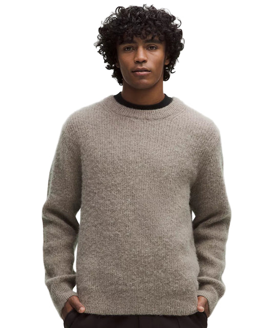 Wool-Blend Ribbed Sweater Warm Ash Grey