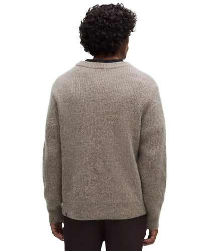 Wool-Blend Ribbed Sweater Warm Ash Grey
