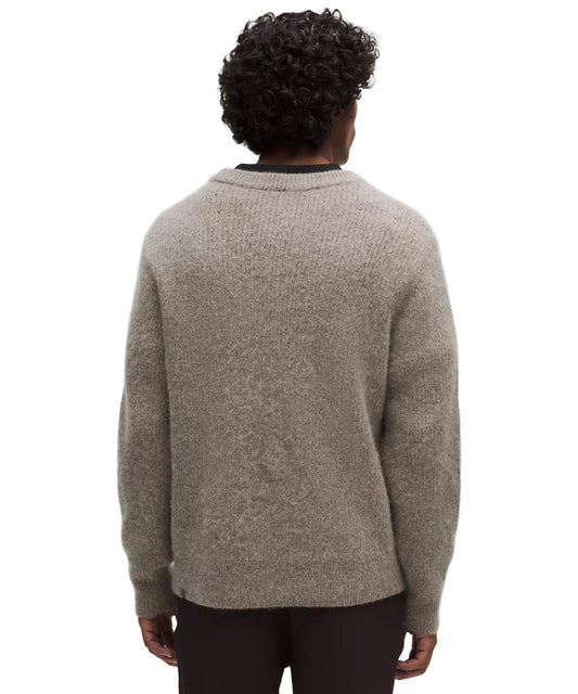 Wool-Blend Ribbed Sweater Warm Ash Grey