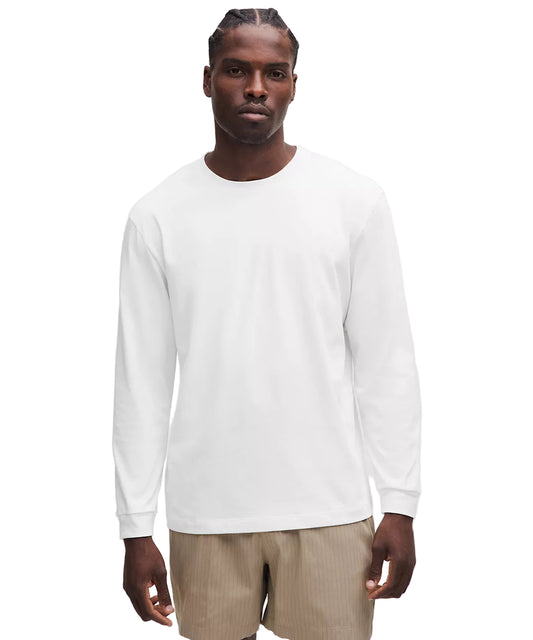 Heavyweight Cotton Jersey Long-Sleeve Shirt White