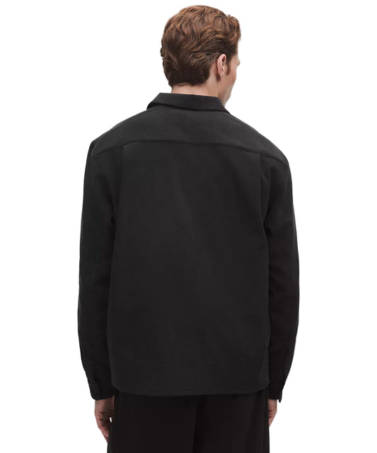 Corduroy Relaxed-Fit Long-Sleeve Button-Up Shirt Black