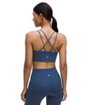 Like a Cloud Longline Bra Light Support Blue Twill