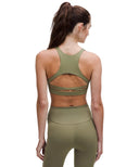 Nulux Strappy-Back Sports Bra Medium Support Bay Leaf