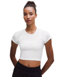 Swiftly Tech Cropped Short-Sleeve Shirt 2.0 White