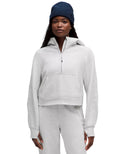 Scuba Oversized Half-Zip Hoodie Heathered Core Ultra Light Grey