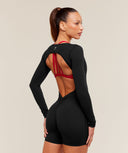 Lifting Dipped Waistband All-In-One Black
