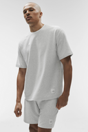 ALO Double Take Short Sleeve  White Heather