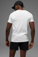 ALO Vapor Crewneck Short Sleeve White