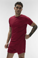ALO Vapor Crewneck Short Sleeve Garnet
