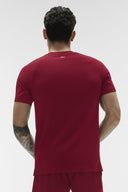 ALO Vapor Crewneck Short Sleeve Garnet