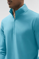 ALO Conquer 1/4 Zip Reform Long Sleeve Blue Breeze