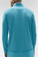 ALO Conquer 1/4 Zip Reform Long Sleeve Blue Breeze