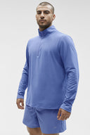 ALO Conquer 1/4 Zip Reform Long Sleeve Provence Blue