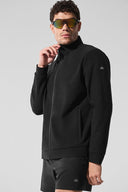 Conquer Max Mock Neck Full Zip Black