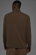 Double Take Long Sleeve 1/4 Zip Espresso