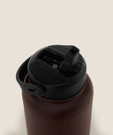 Metal Insulated Straw Bottle 1L Cherry Purple