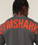 Power T-Shirt oversized fit Onyx Grey/Bold Orange
