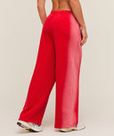 Pump Washed Straight Leg Joggers oversized fit Carmine Red/Soft White