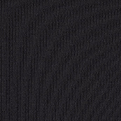 COTTON RIB LONG SLEEVE CROP HENLEY BODYSUIT SOOT