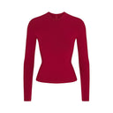 COTTON JERSEY LONG SLEEVE T-SHIRT Brick