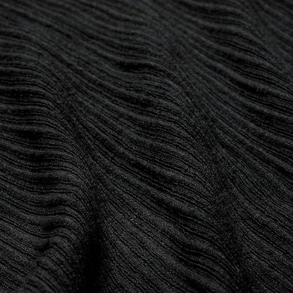 Sheer Knit LONG SLEEVE HENLEY Onyx