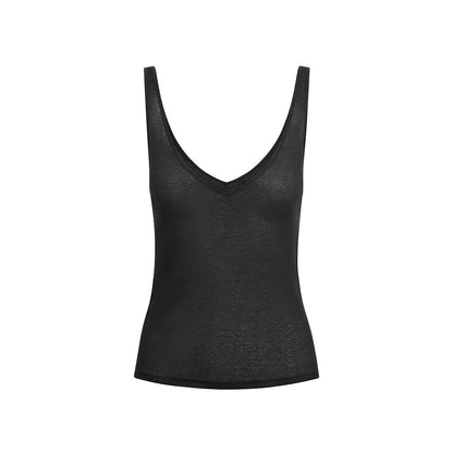 Sheer Rib V NECK TANK Soot