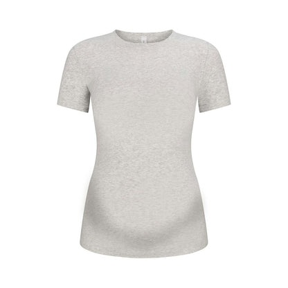 Cotton Jersey MATERNITY T-SHIRT Light heather grey