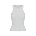 Cotton Jersey CREW NECK TANK Light heather grey
