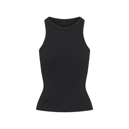 Cotton Jersey CREW NECK TANK Soot