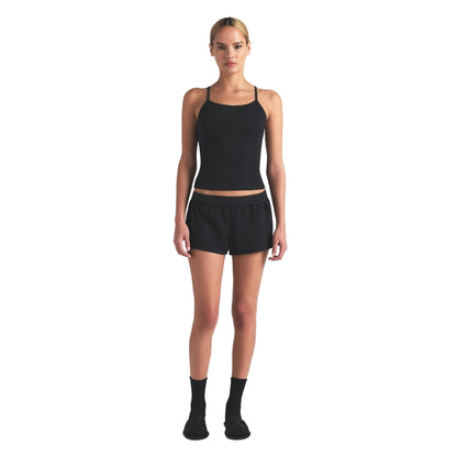 Cotton Rib LONG CAMI Soot