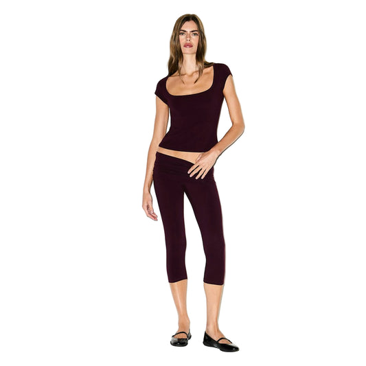 Cotton Jersey SCOOP NECK T-SHIRT Currant