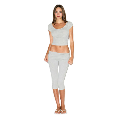 Ultra Light Jersey SCOOP NECK T-SHIRT Light heather grey
