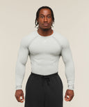 Shadow Seamless Long Sleeve T-Shirt muscle fit Light Grey