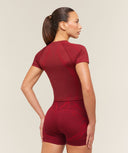 Storm Seamless Short Sleeve Top Sets Red/Carmine Red