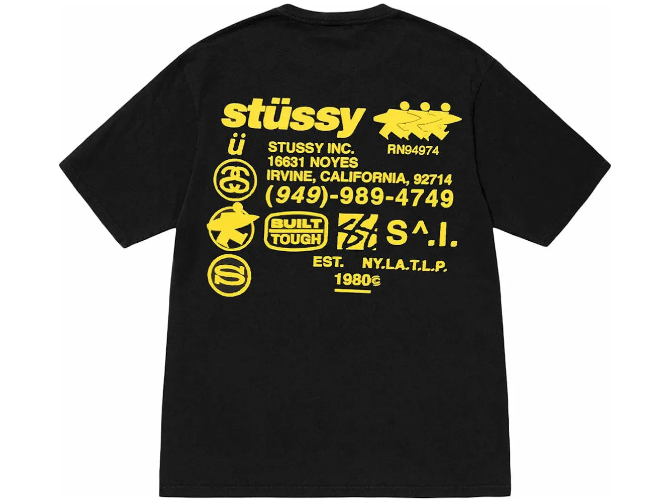 STUSSY DNA TEE PIGMENT DYED BLACK