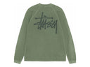 STUSSY RAGLAN THERMAL LS CREW PINE