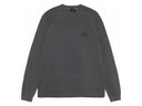 STUSSY RAGLAN THERMAL LS CREW WASHED BLACK