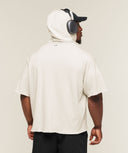 Summer Pump Cover Short Sleeve Hoodie boxy fit Tinted White