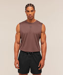 Train Cut Off Tank regular Espresso Brown