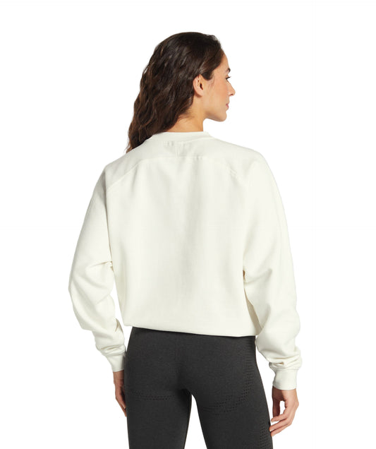 Training Oversized Fleece Sweatshirt Soft White