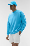 ALO Accolade Crew Neck Pullover Azure Blue