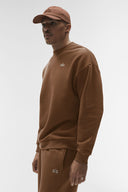 ALO Accolade Crew Neck Pullover Sun Kissed Brown