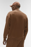 ALO Accolade Crew Neck Pullover Sun Kissed Brown