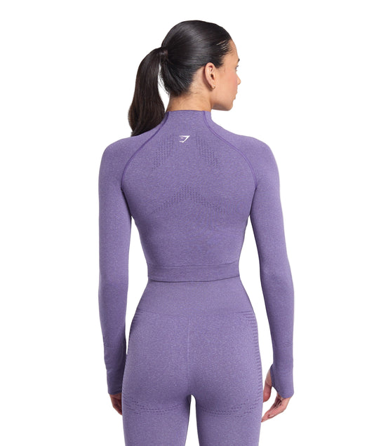 Vital Midi Zip Up Jacket body fit Functional Purple/Marl