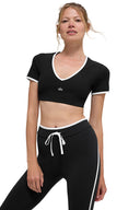 Airbrush Race Pace Short Sleeve Black/White