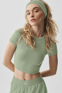 Cropped Timeless Tee Dune Grass