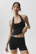 ALO Softsculpt Precision Halter Tank Black