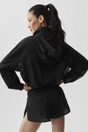 1/4 Zip Go Time Pullover Black