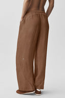 Semi-Sheer Golden Hour High-Waist Straight Leg Pant Sun Kissed Brown